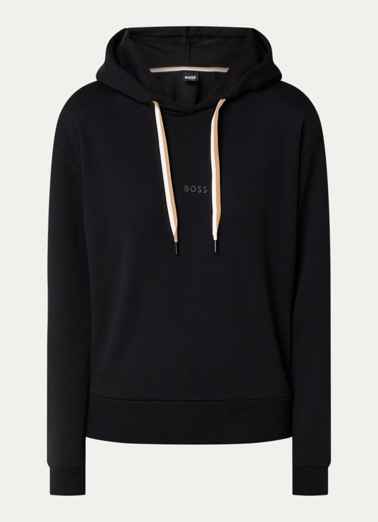 Hanorac HUGO BOSS cu logo din amestec de lyocell