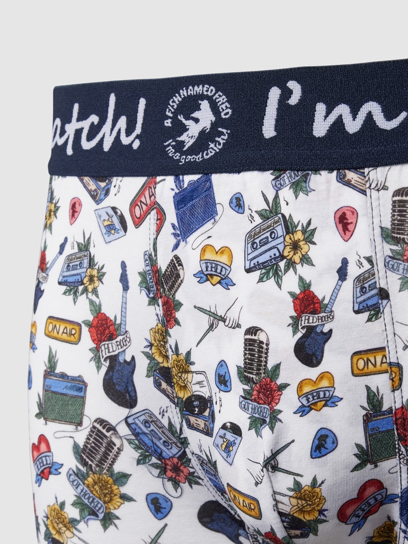 Boxershorts mit elastischem Logo-Bund in weiß