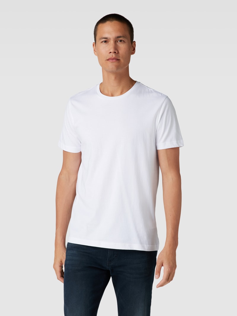 T-Shirt aus Baumwolle mit Rundhalsausschnitt in weiß