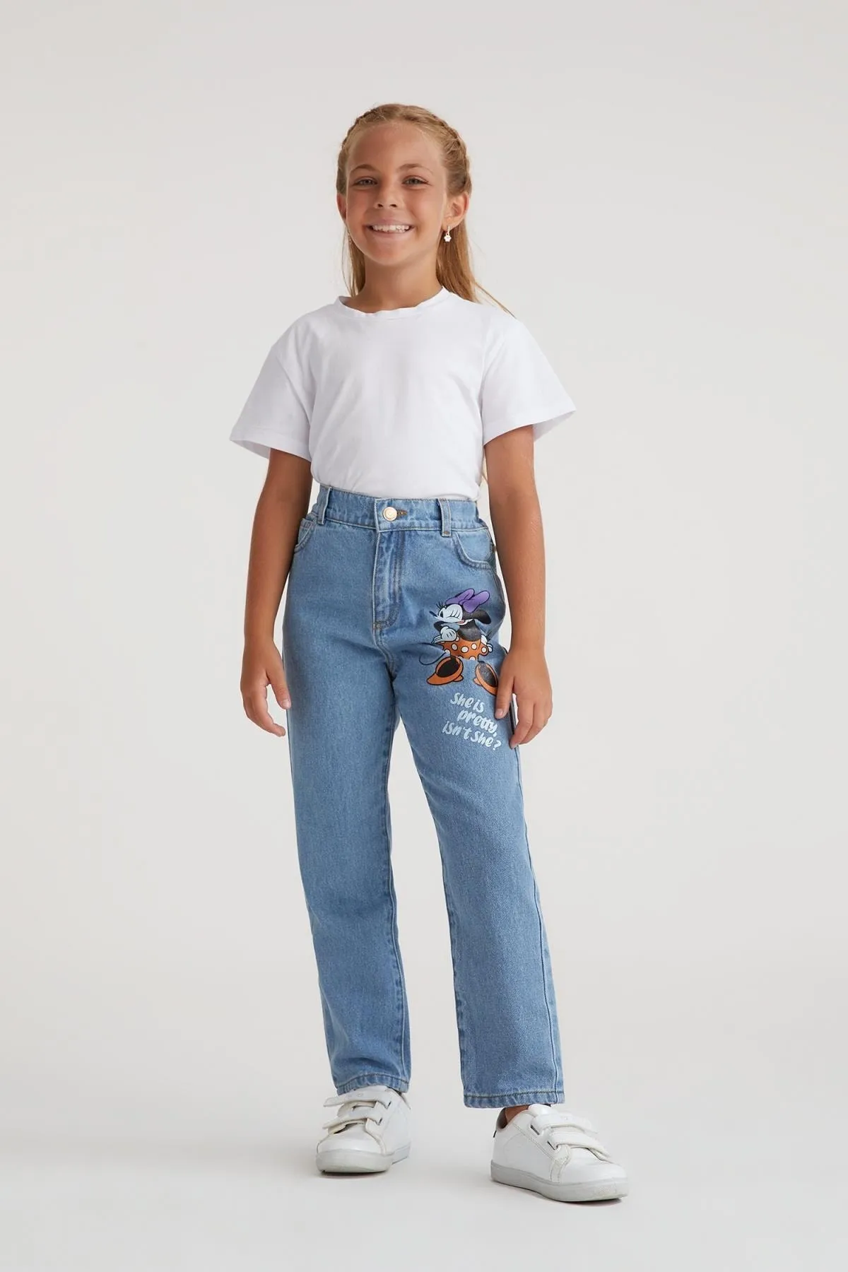 DeFacto  Disney Mickey & Minnie Mom Fit Jeanshose für Mädchen