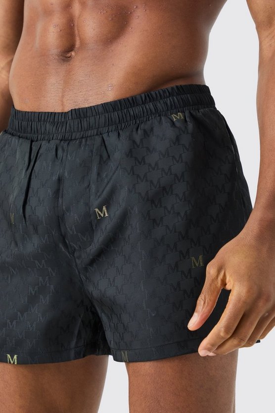 Super kurze Badehose mit Monogram