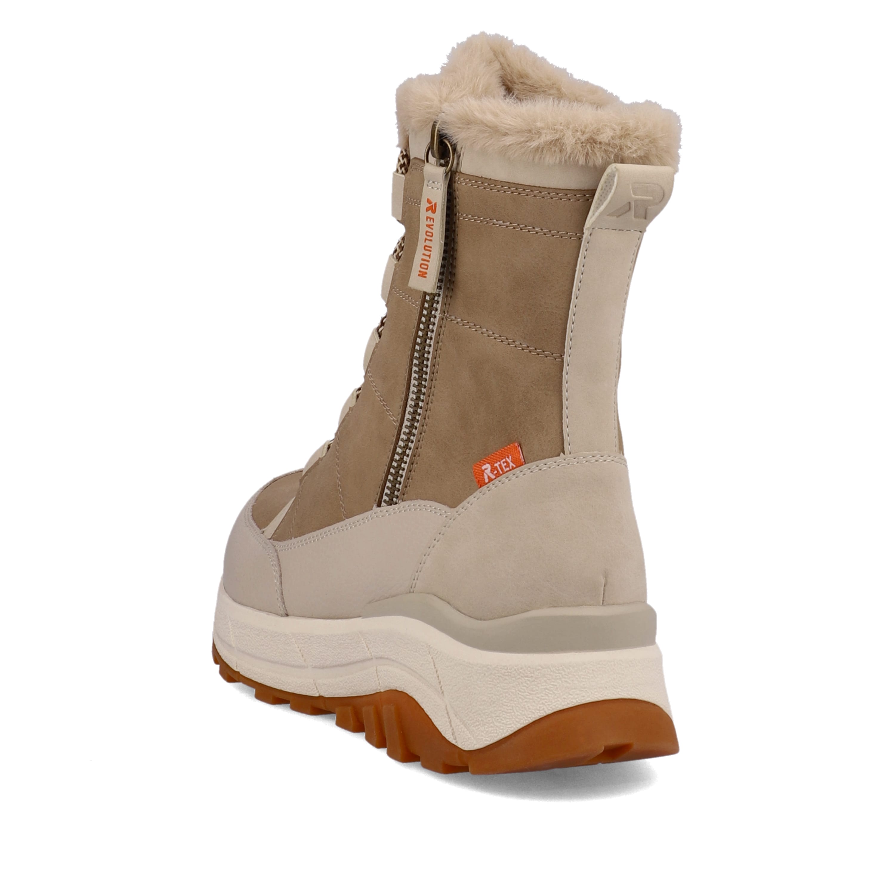 Rieker Damen Schnürstiefel creme beige