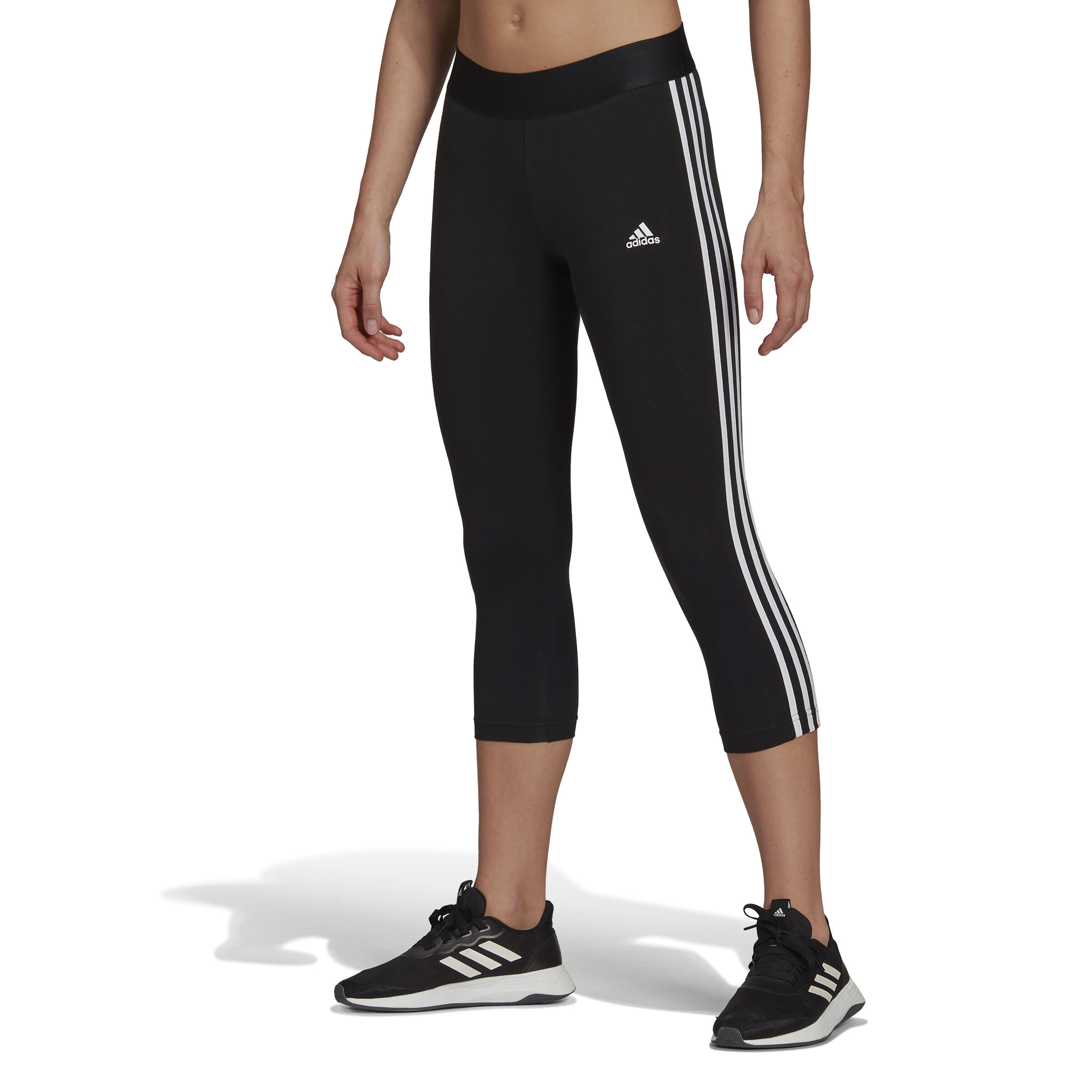 3 Stripes 34 Tight Damen - Schwarz, Weiß