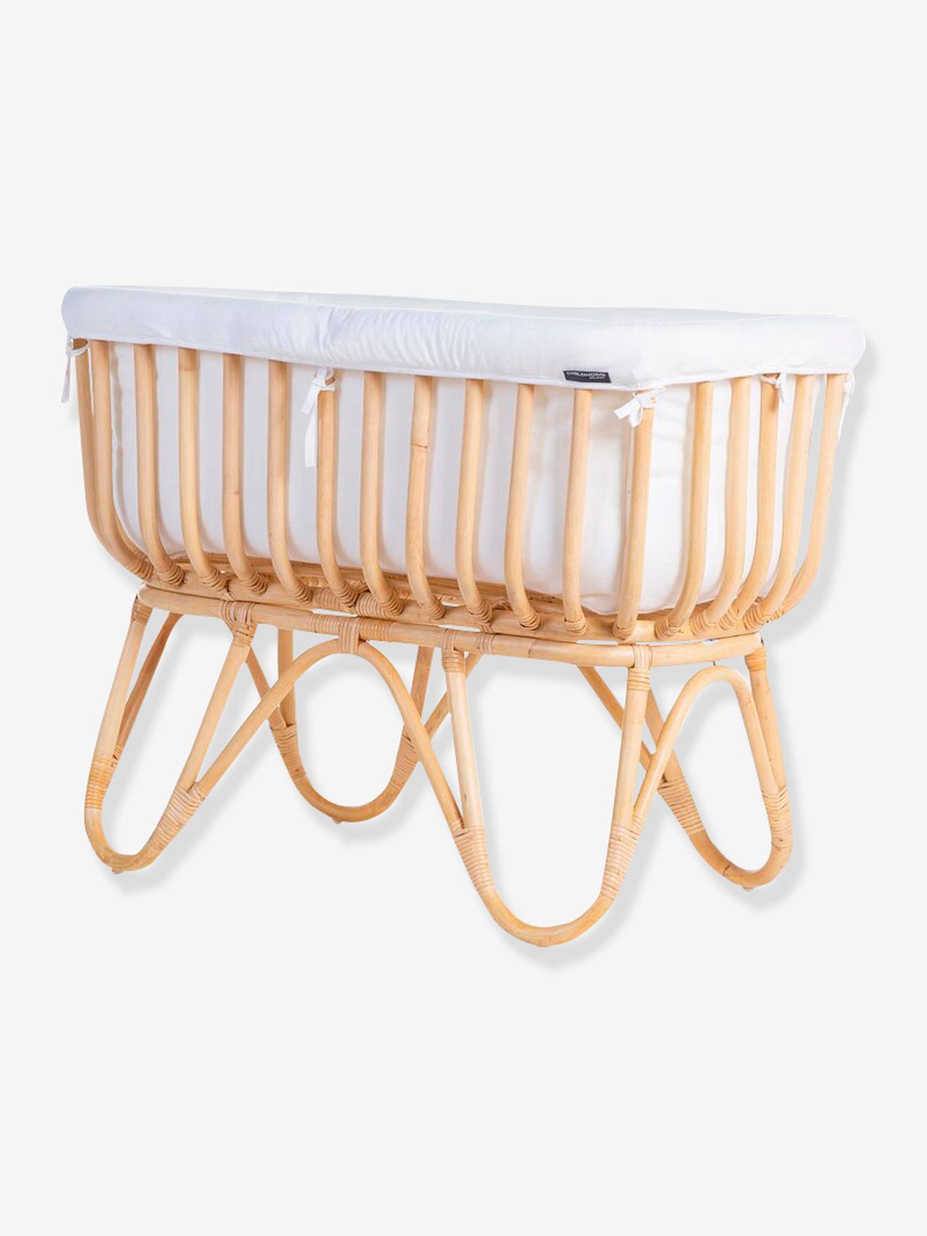 Berceau en rotin avec matelas CHILDHOME naturel