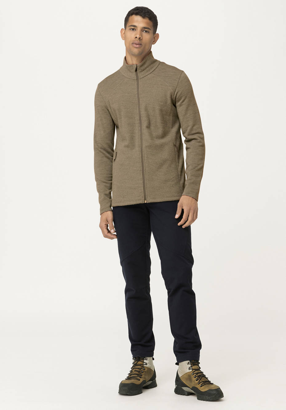 Leichte Wollfleece-Jacke aus reiner Bio-Merinowolle