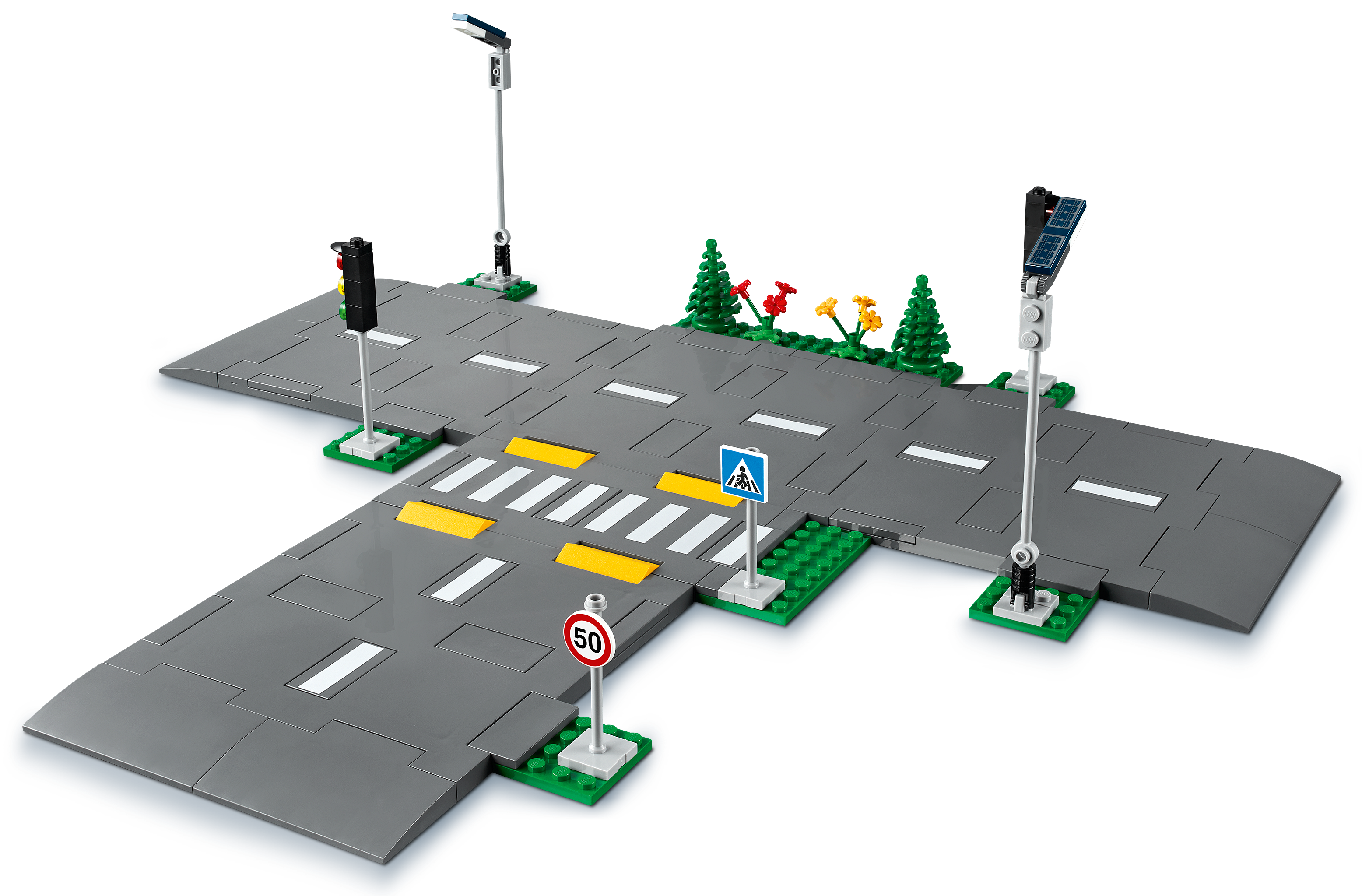 Straßenkreuzung mit Ampeln 60304