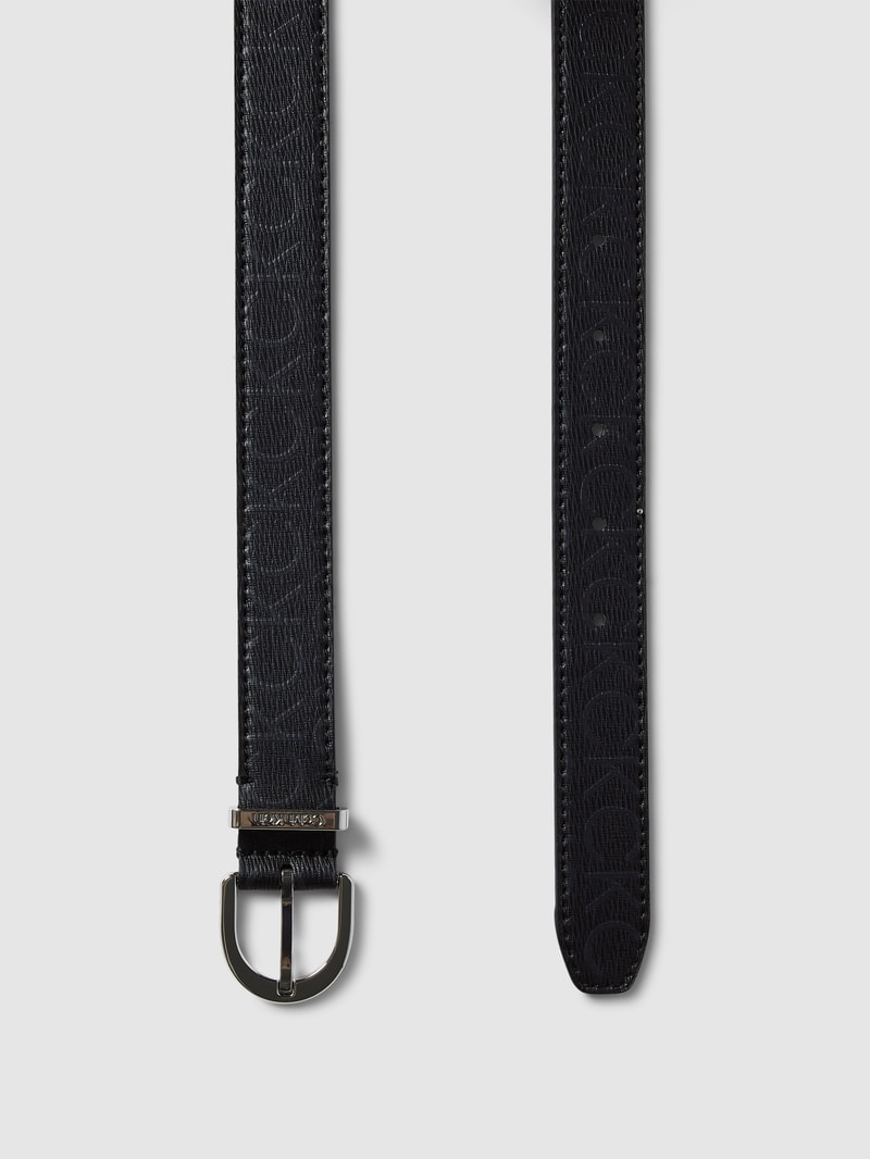 Gürtel mit Label-Print in schwarz