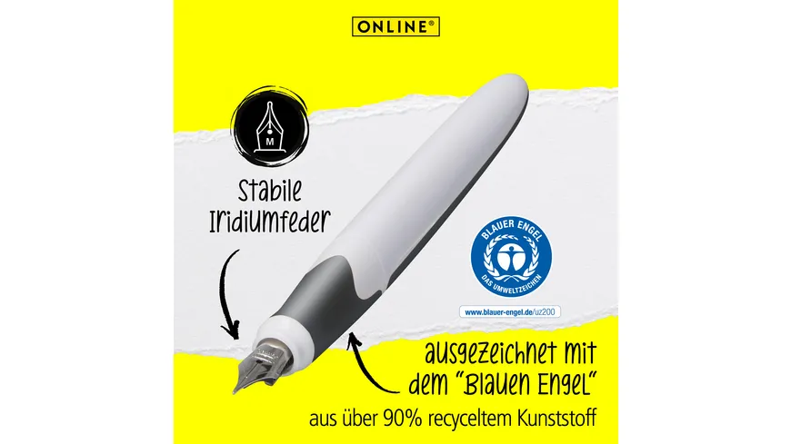 ONLINE Air Füllhalter weiss Black´n Grey