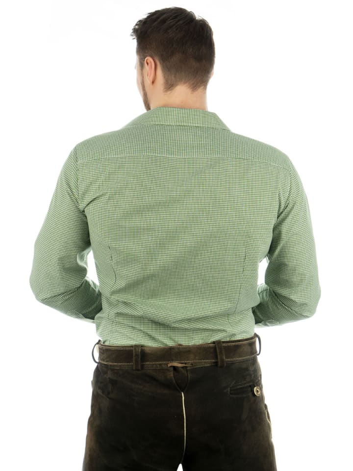 OS-Trachten Trachtenhemd Wacodu in khaki/schlamm günstig kaufen