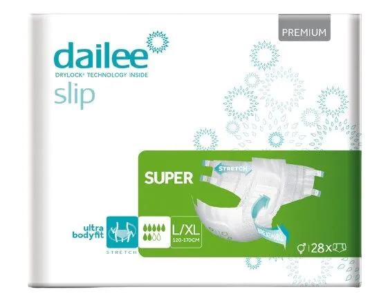 Dailee Slip Premium Super sauskelnės, L/XL dydis, 30 vnt.