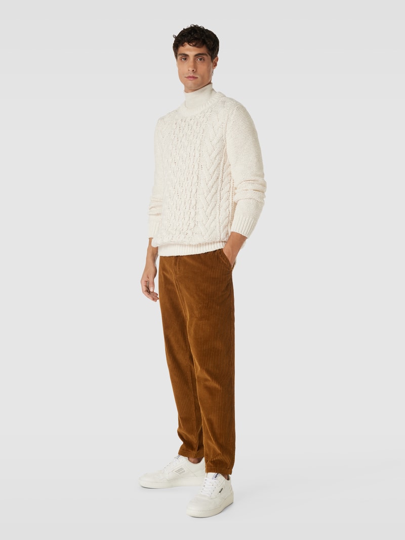 Cordhose aus reiner Baumwolle in hellbraun