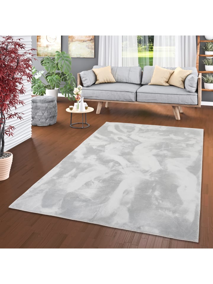 Pergamon Fellteppich Super Soft Pearl in Grijs günstig kaufen