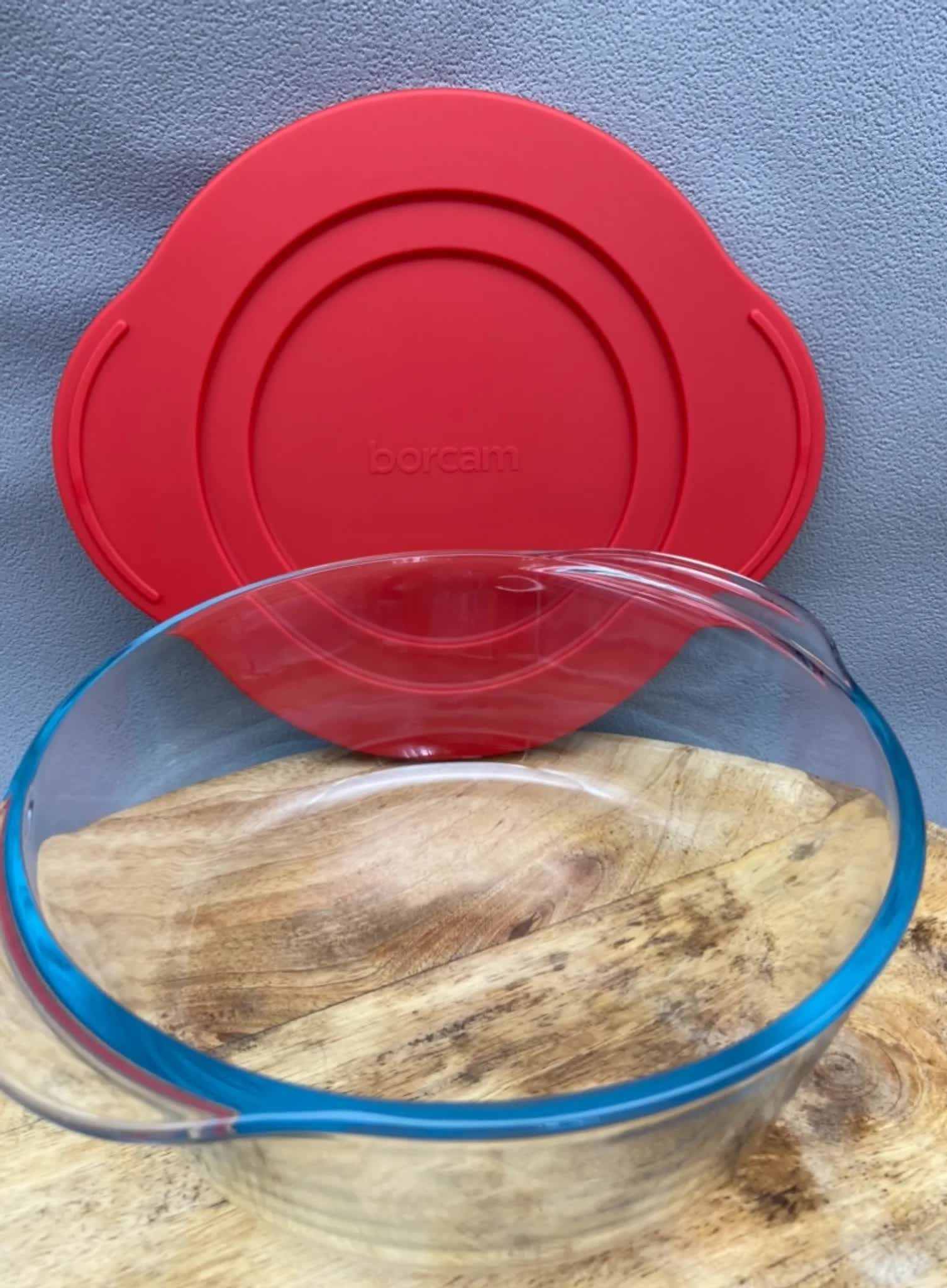 Pasabahce Gläser-Set Borcam-59001, Glas, Auflaufform aus Glas mit Verschlussdeckel