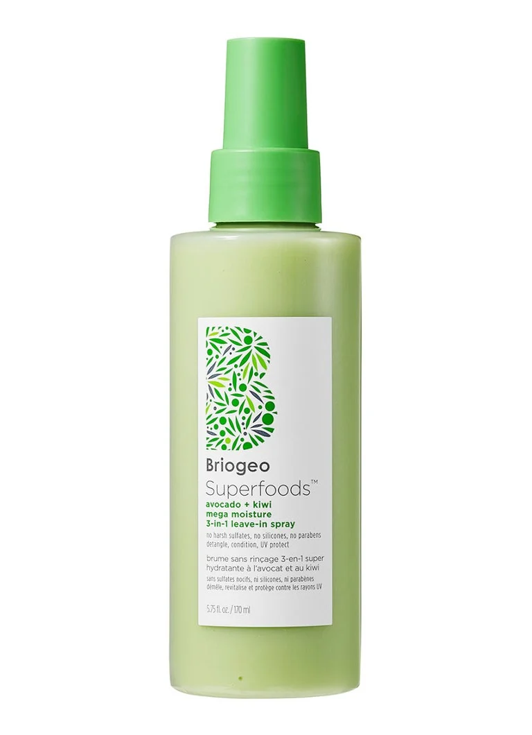Briogeo Superfoods™ Mega Spray Hidratant 3 în 1 Avocado + Kiwi - Fixativ fără clătire