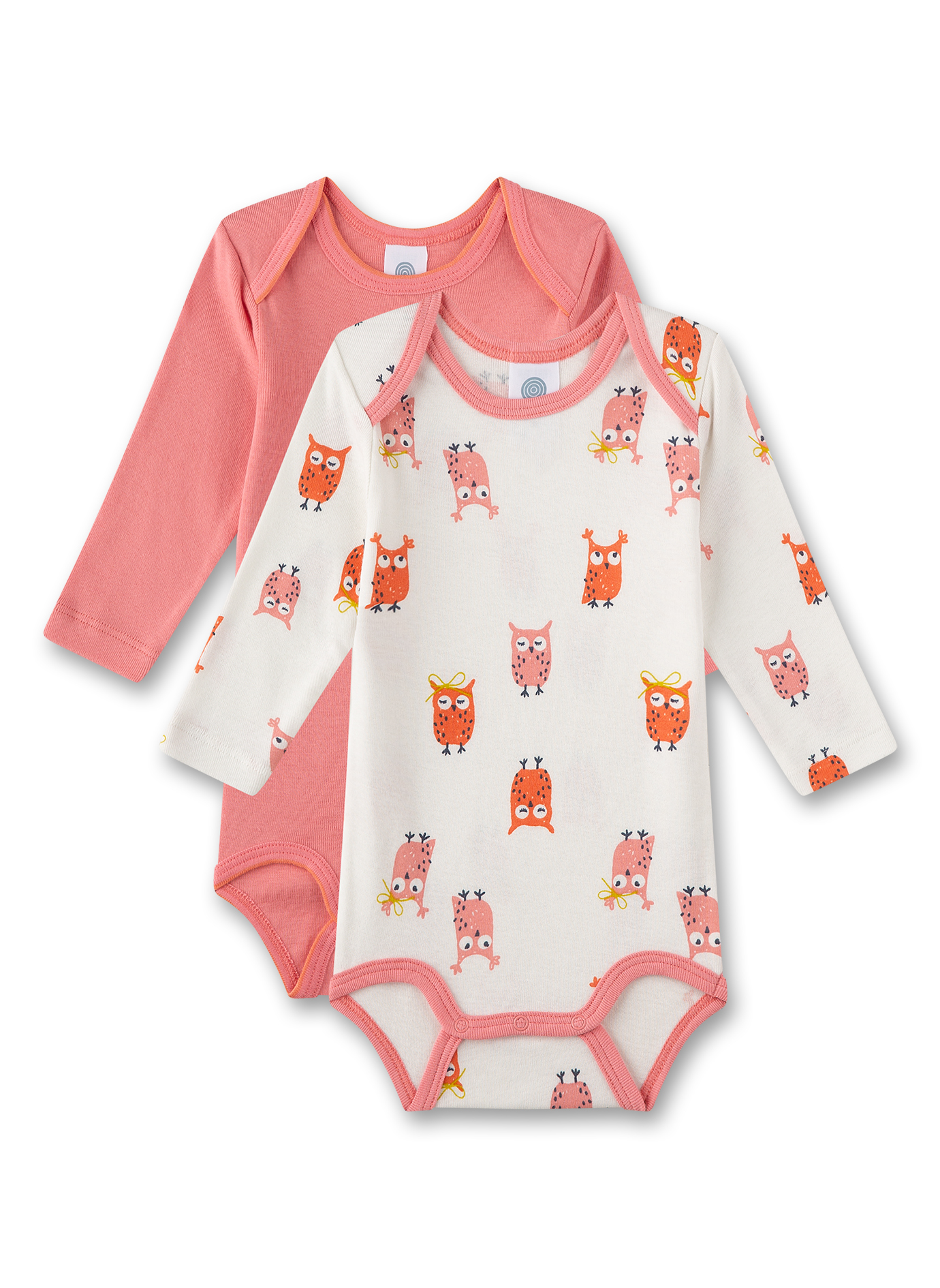 Baby-Body langarm (Doppelpack) Eule
