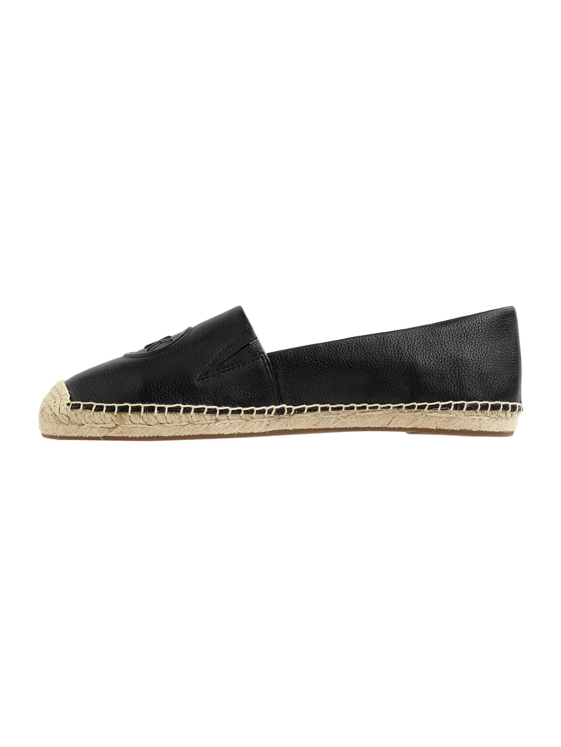 Espadrilles aus Leder Modell 'Dylyn' in schwarz