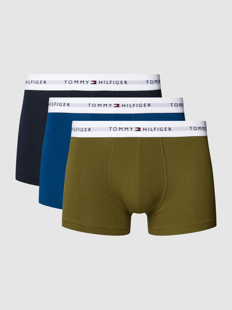 Trunks mit Label-Stitching im 3er-Pack in olivgrün