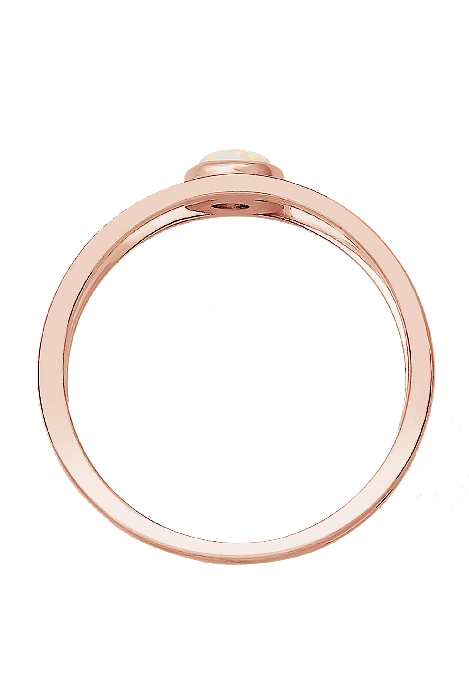 Elli Damen-Doppelbrust-Ohrring mit synthetischem Opal in 925er Sterlingsilber