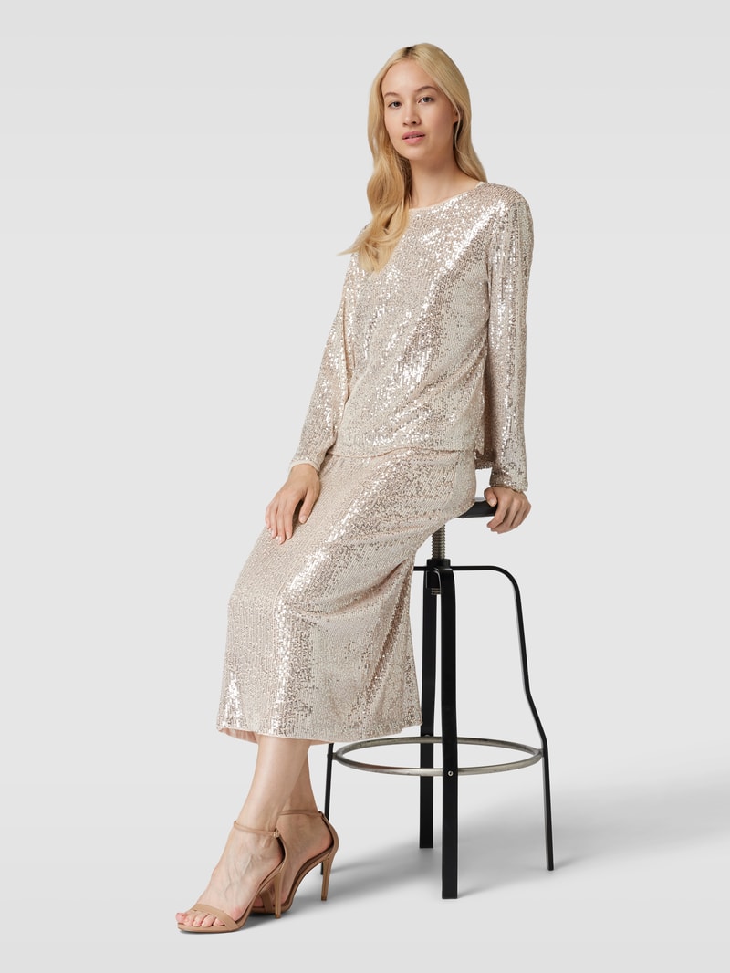 Blusenshirt mit Paillettenbesatz in offwhite