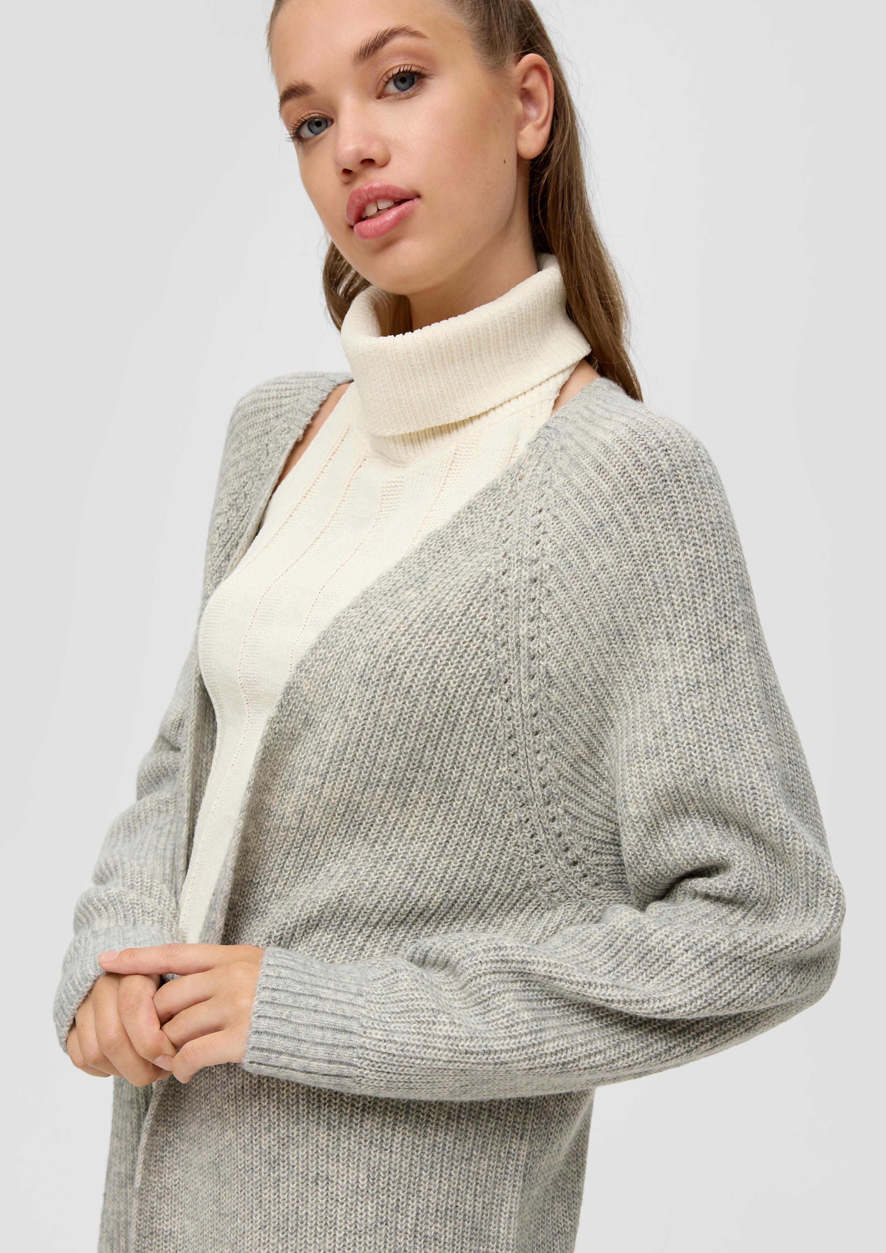 Lange Strickjacke aus Baumwollmix  2135295-07W0