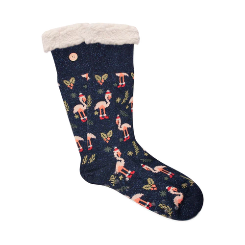 Tropical Christmas navy blue