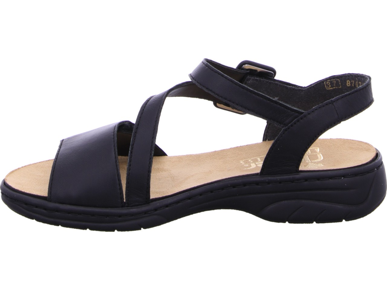 RIEKER Klassische Sandalen schwarz