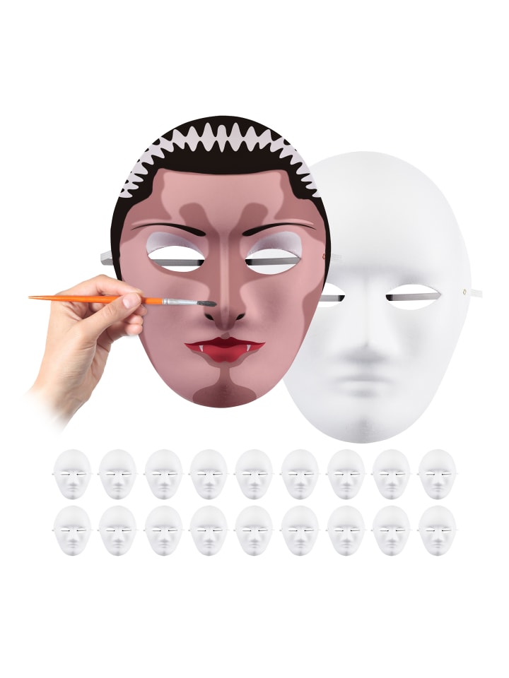 relaxdays 20x Maske in Weiß günstig kaufen onesize