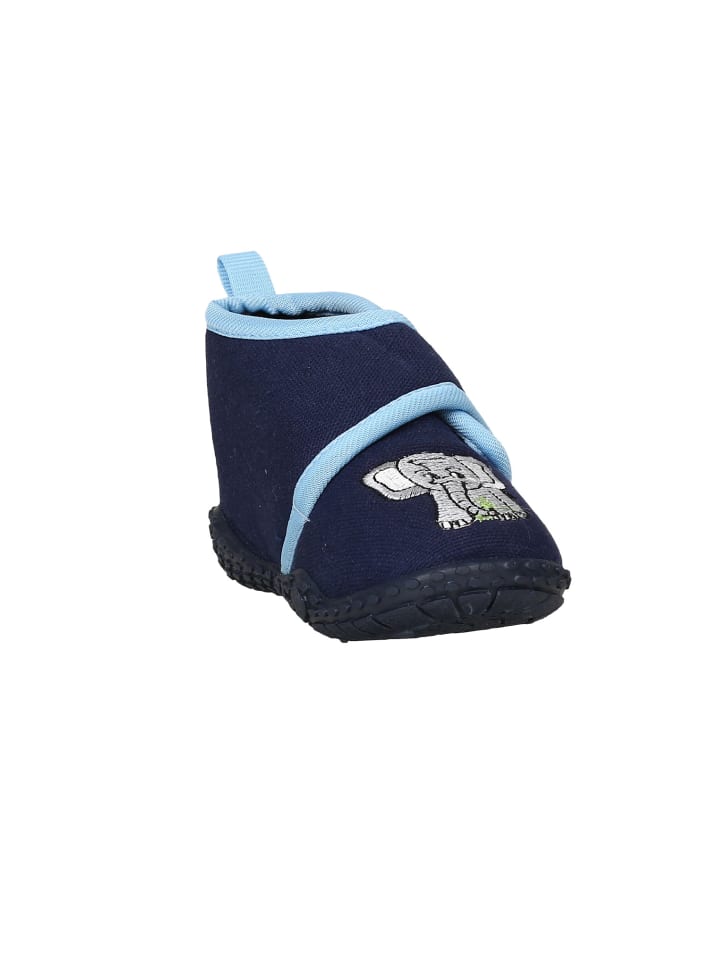 Playshoes Hausschuh Elefant in Marine günstig kaufen