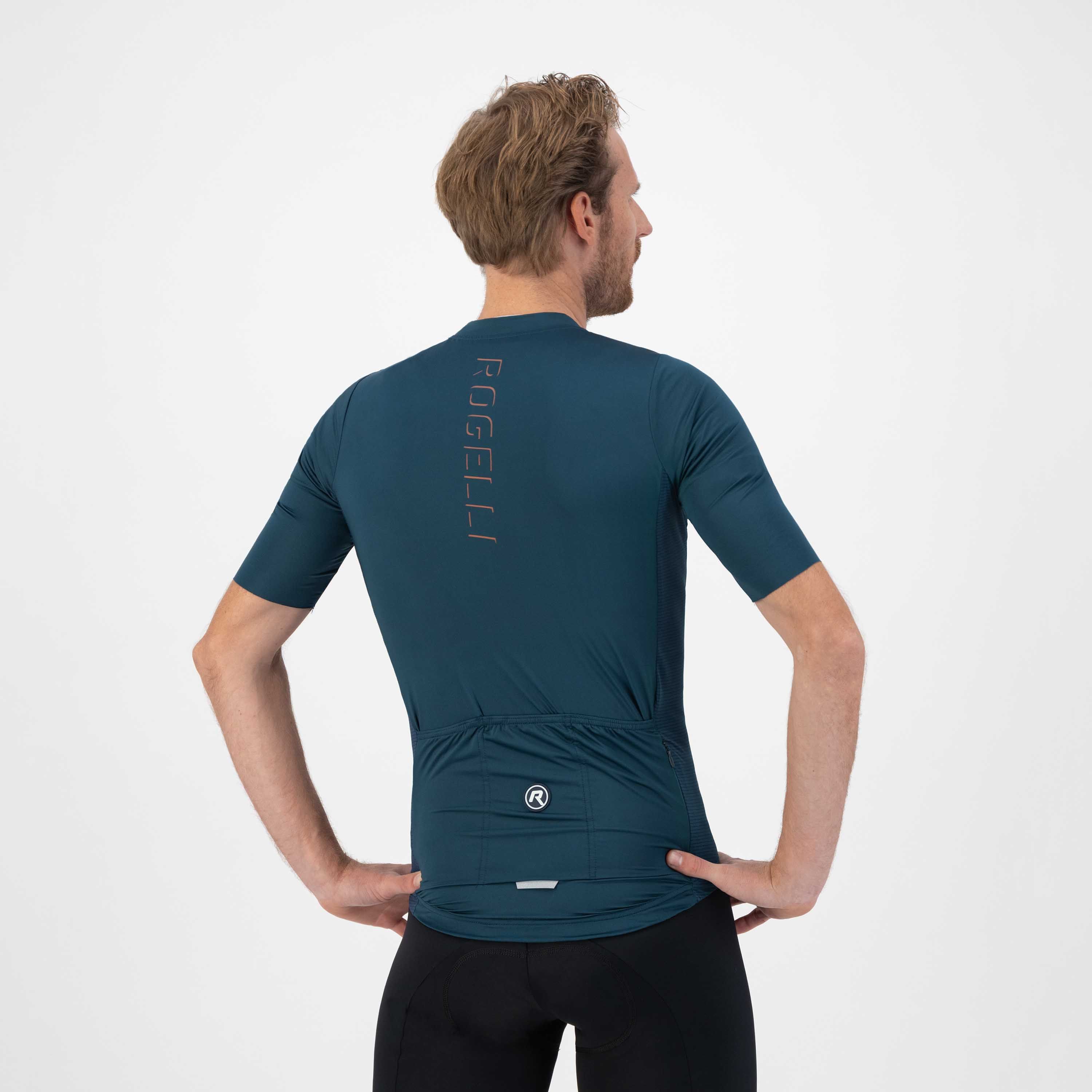 Rogelli Distance Blau/Orange Herren Radtrikot Kurzarm