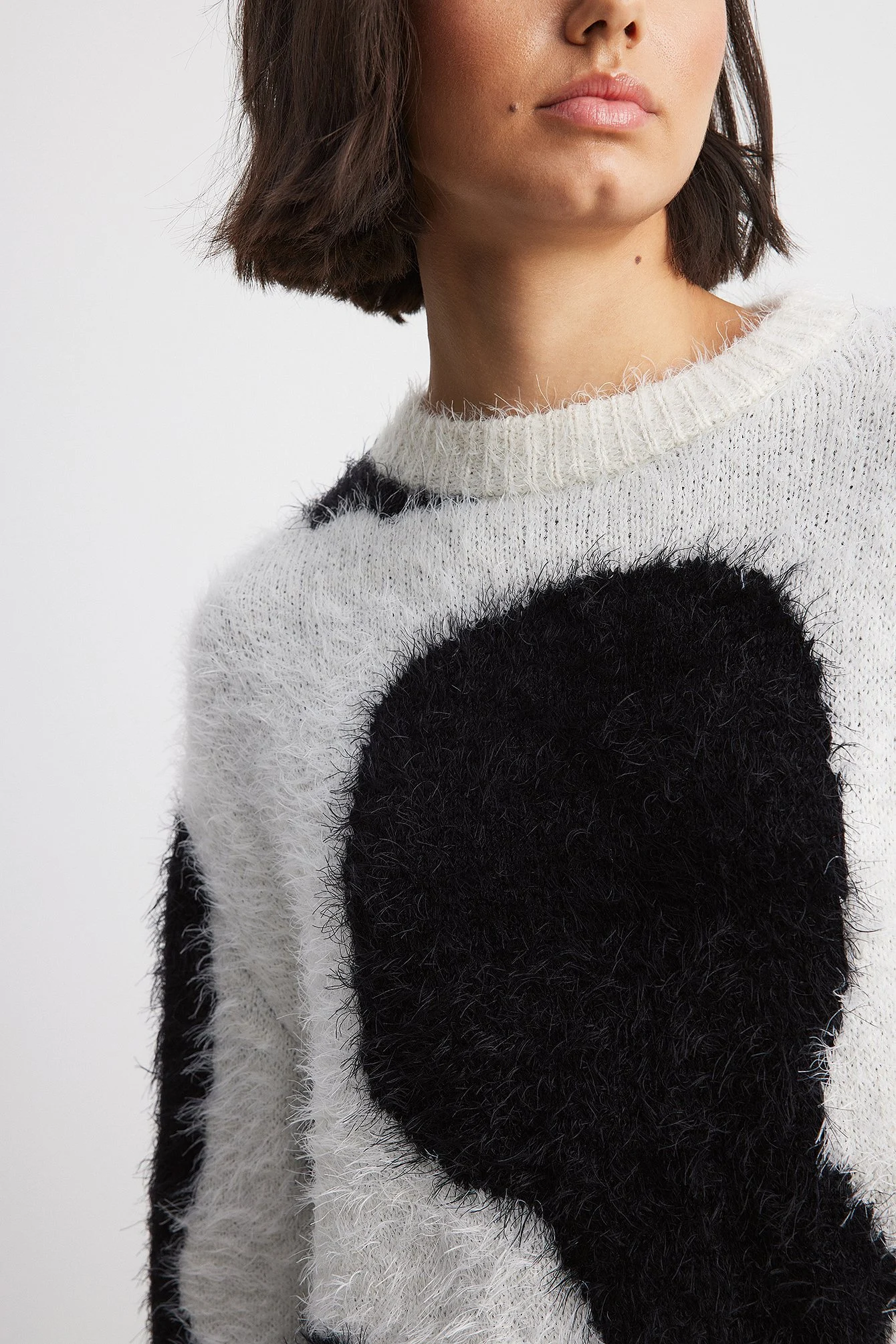 Oversize-Strickpullover mit Rundhalsausschnitt