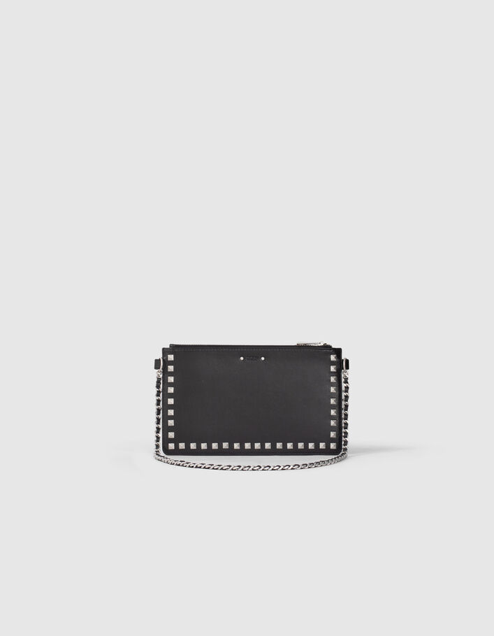 Le sac 111 Janis cuir d'agneau noir rock femme