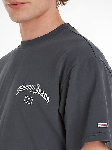TOMMY-JEANS Herren T-Shirt TJM RLX GRUNGE ARCH BACK TEE