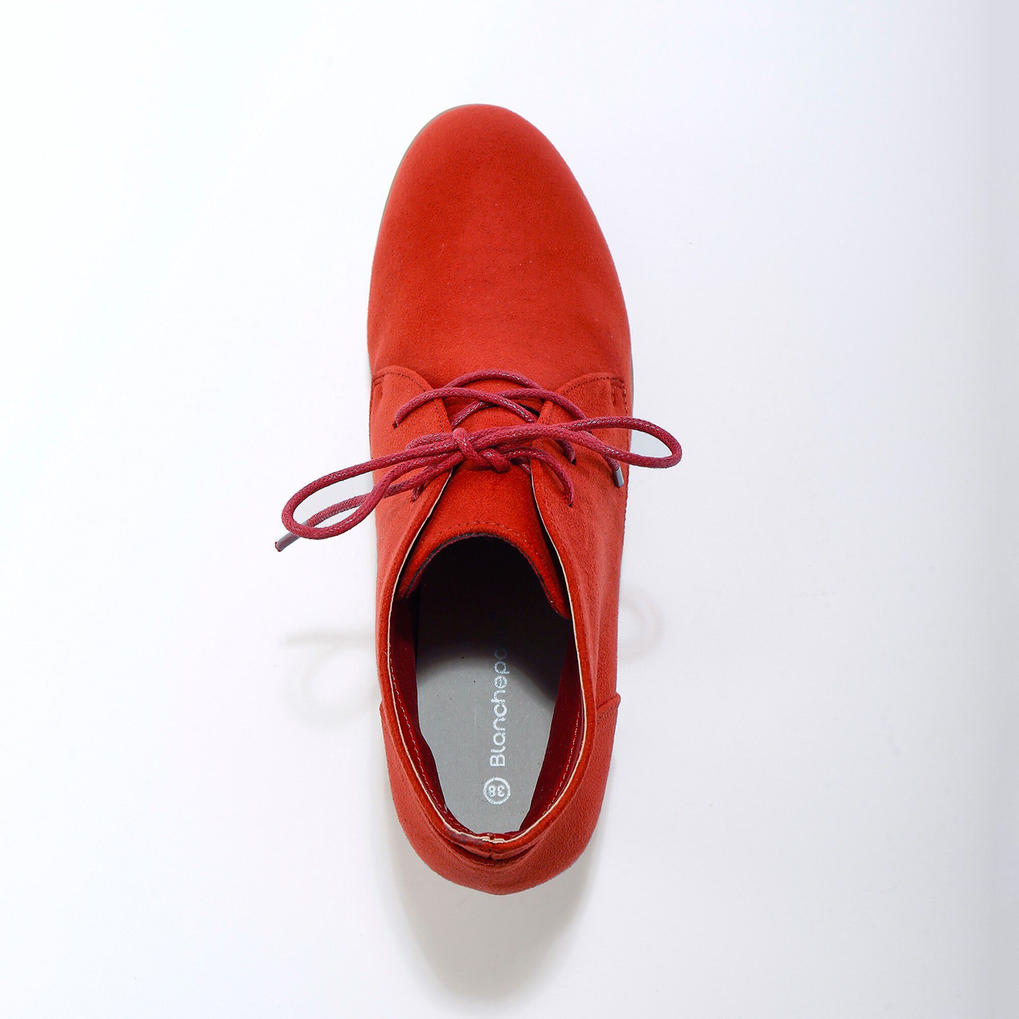 Low-boots à talon effet bois
