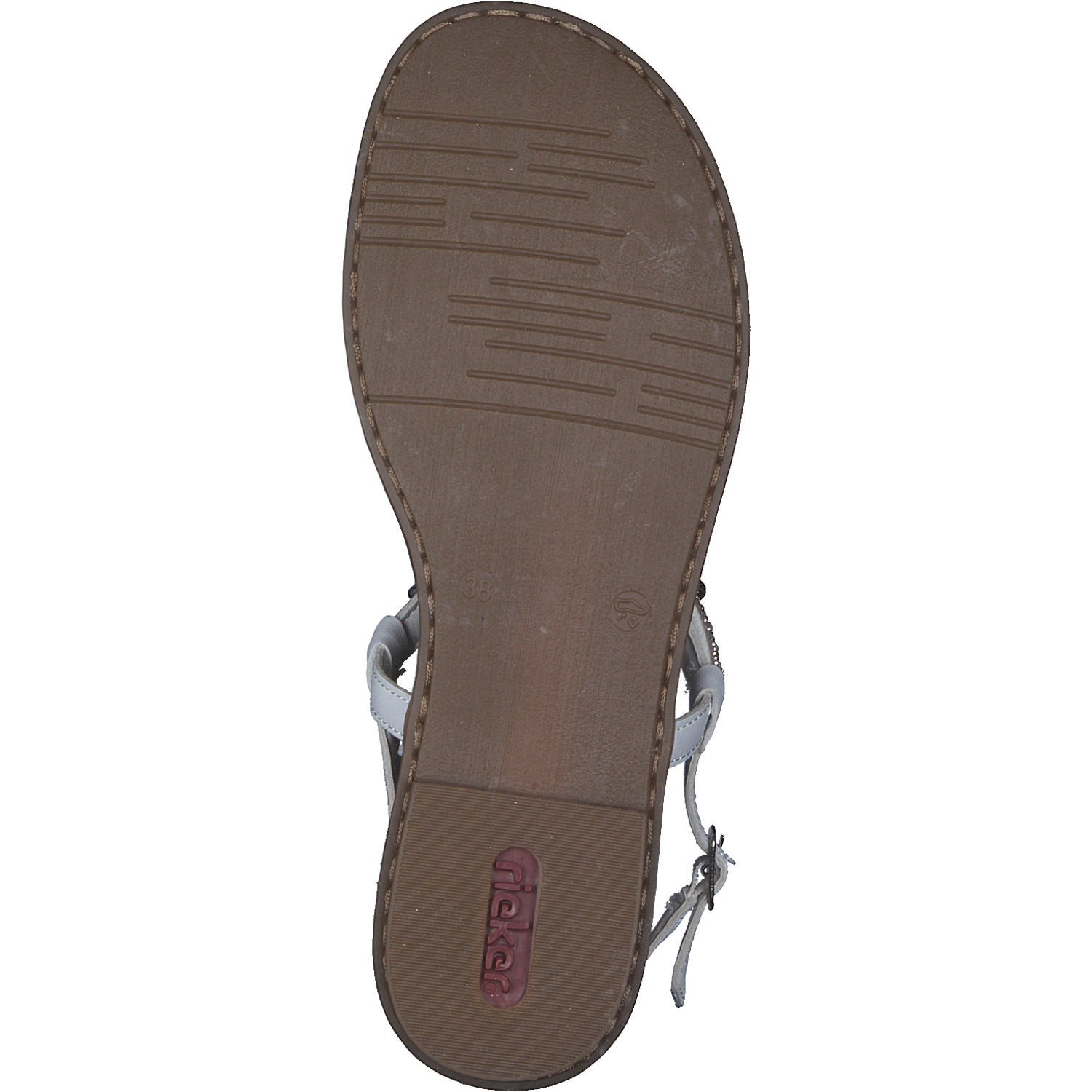 Rieker 64271, T-Steg-Sandalen, Damen, WEISS