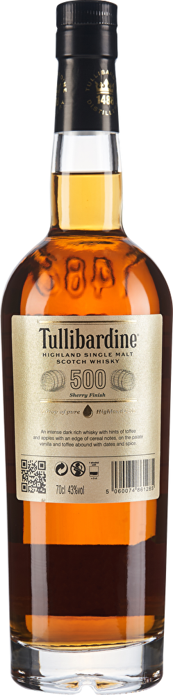 Tullibardine Scotch Whisky Single Malt 500 Sherry Finish 0,7 Liter im Geschenkkarton
