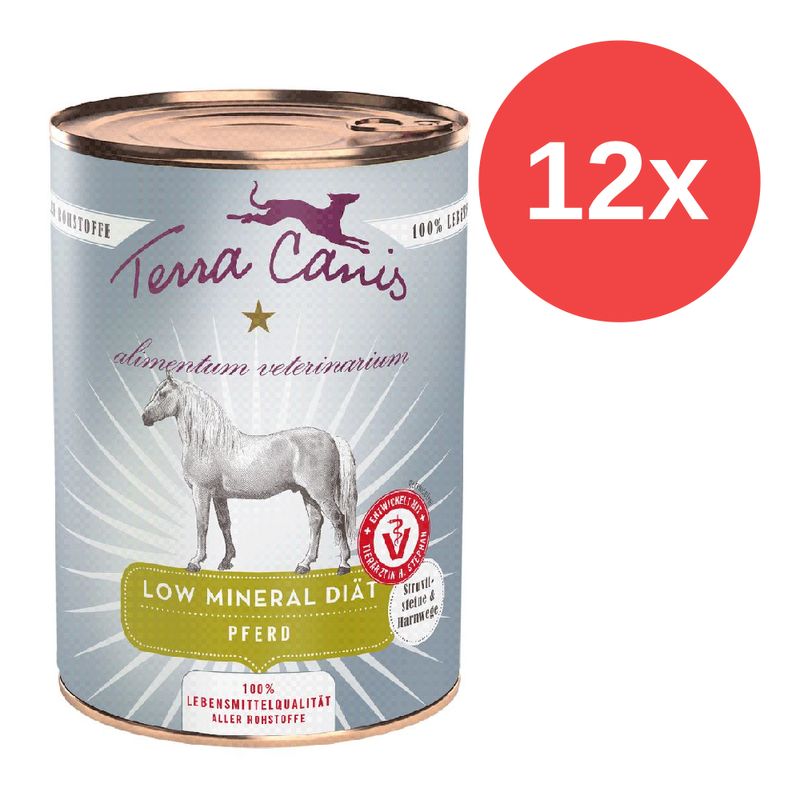 Sparpaket Terra Canis Alimentum Veterinarium Low Mineral Diät 12 x 400 g