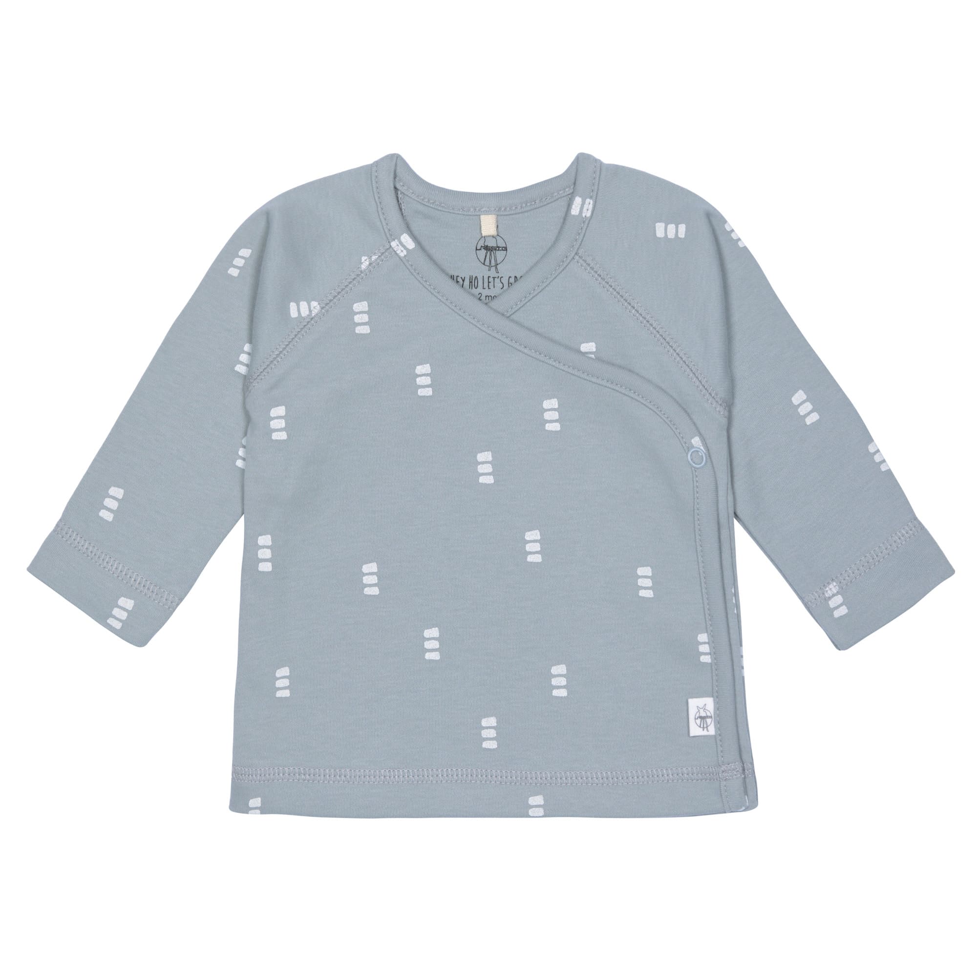 Baby Wickelshirt - Bio Baumwolle, Blocks, Hellblau