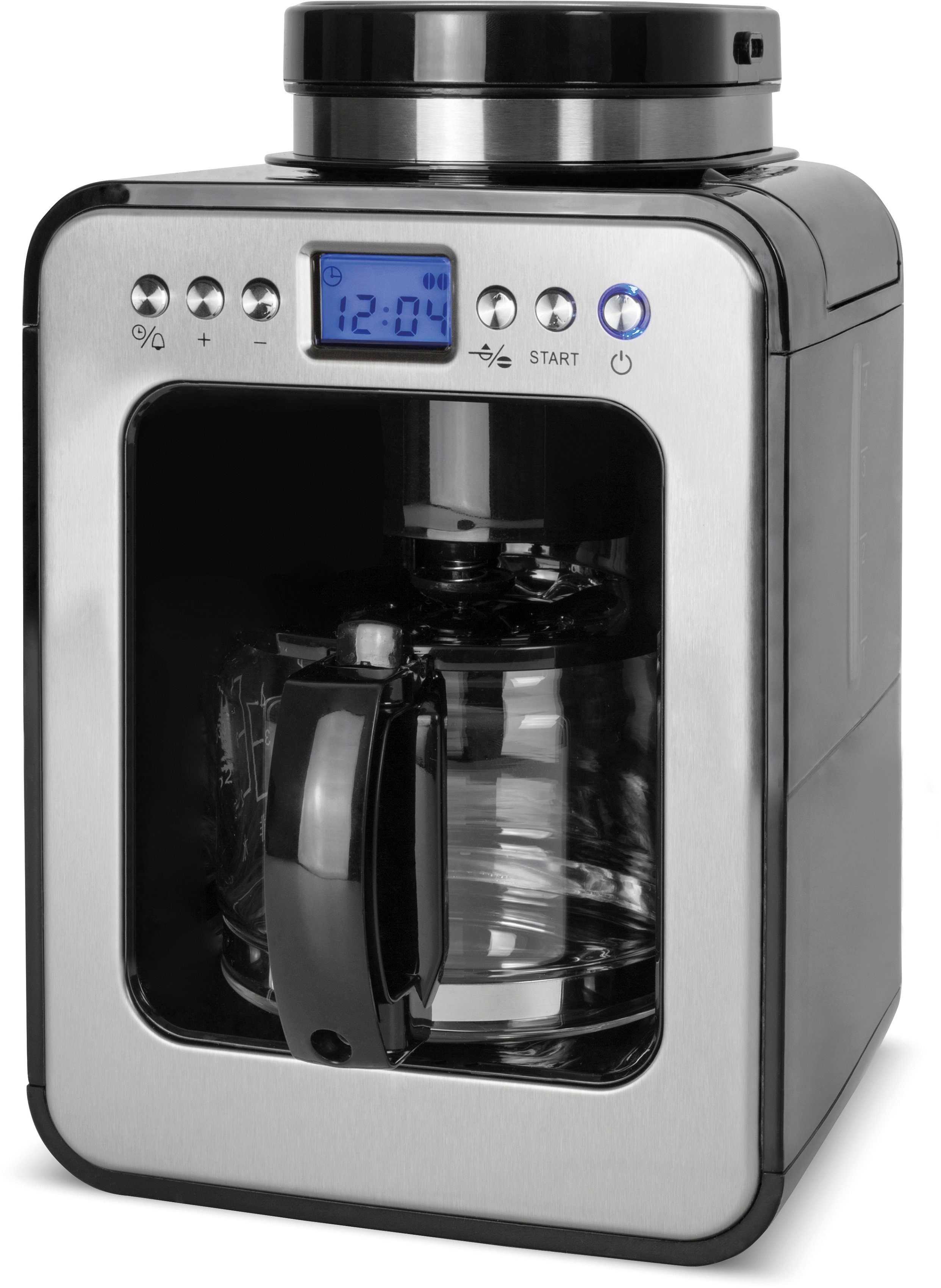 Caso Kaffeemaschine mit Mahlwerk 1848 Coffee Compact electronic, Permanentfilter