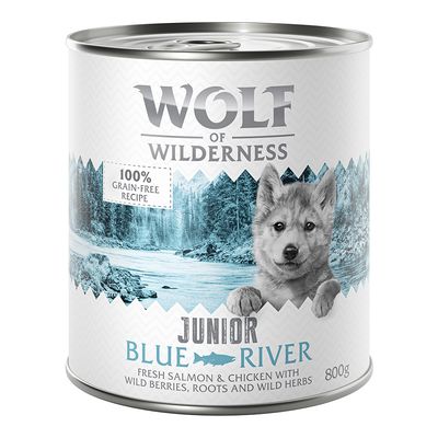 Sparpaket Wolf of Wilderness Junior 24 x 800 g - Duo-Protein