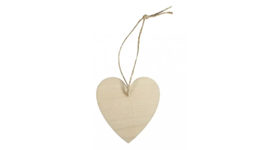 Rayher Holz Hänger Herz 100%7x6,5x0,3cm Natur