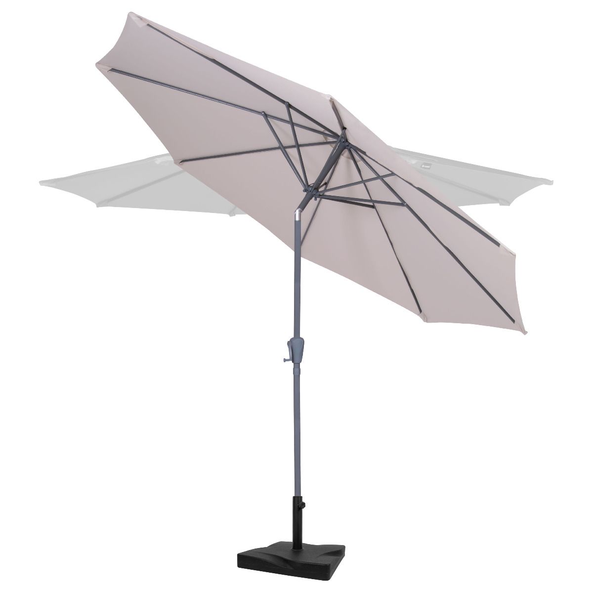 VONROC Premium Recanati Ø300 cm Sonnenschirm mit Fuß