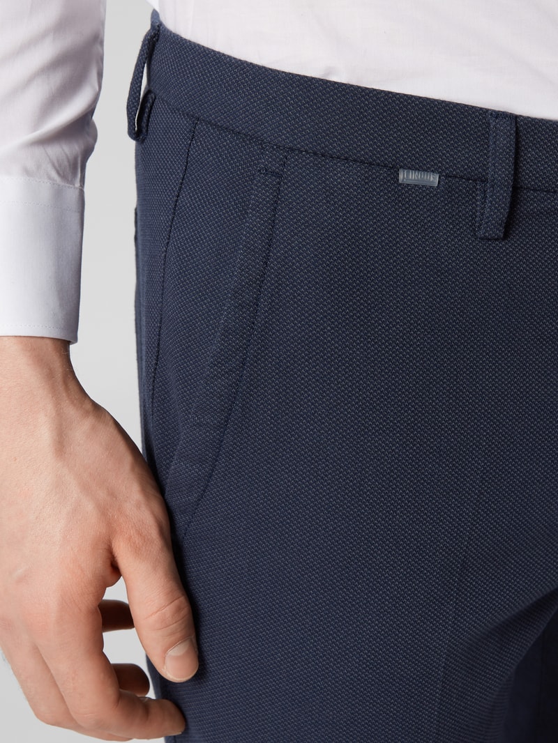 Slim Fit Stoffhose mit Stretch-Anteil Modell 'CiBrody' in dunkelblau meliert