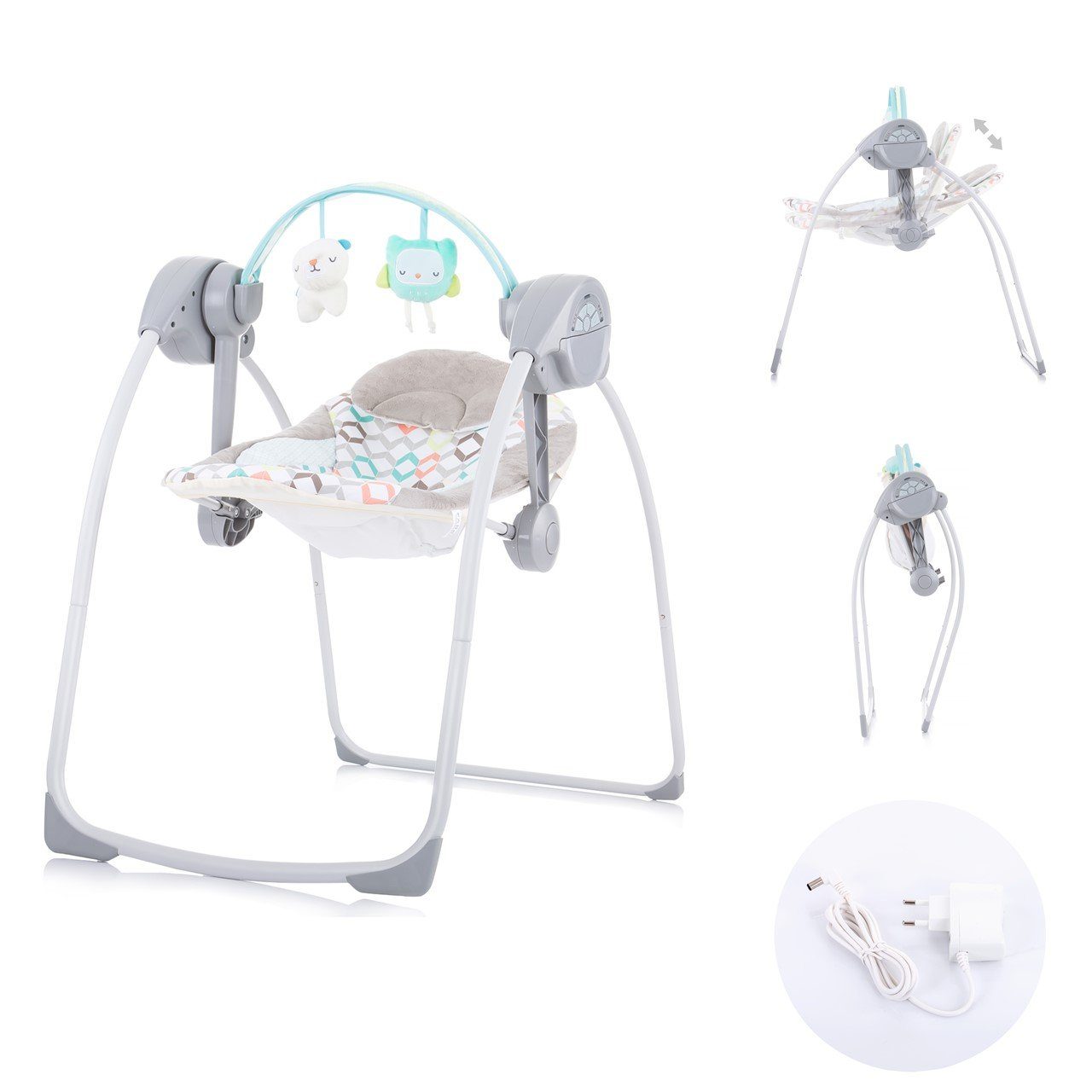 Chipolino Babywippe Babywippe Felicity, klappbar Musik, Schaukelfunktion, Spielbogen, Timer