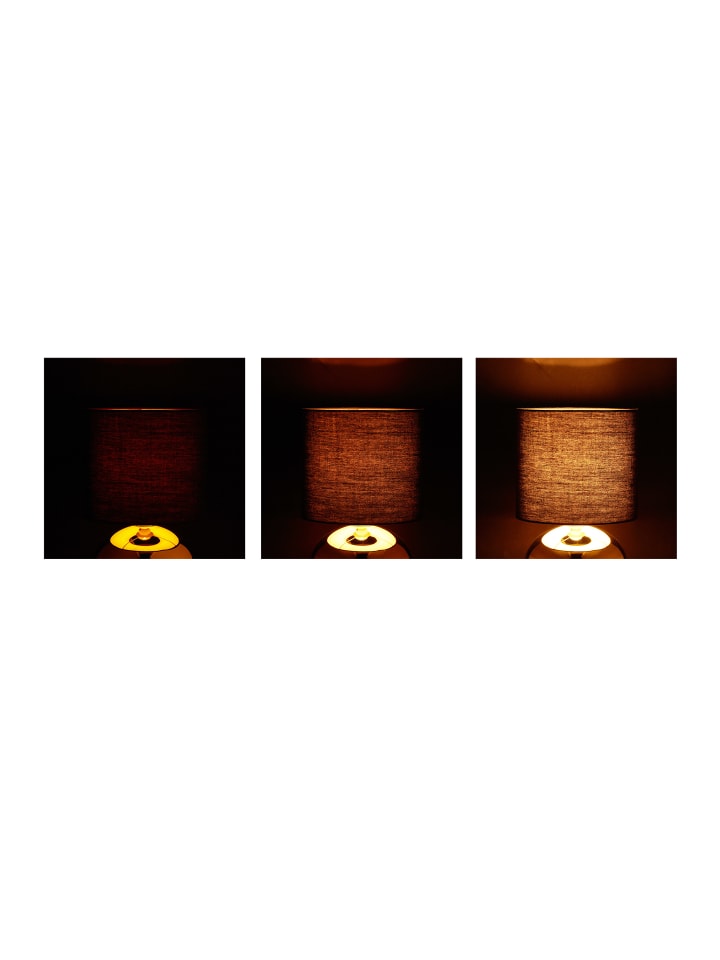 relaxdays Nachttischlampe in Silber - (H)28 x Ø 18 cm günstig kaufen onesize
