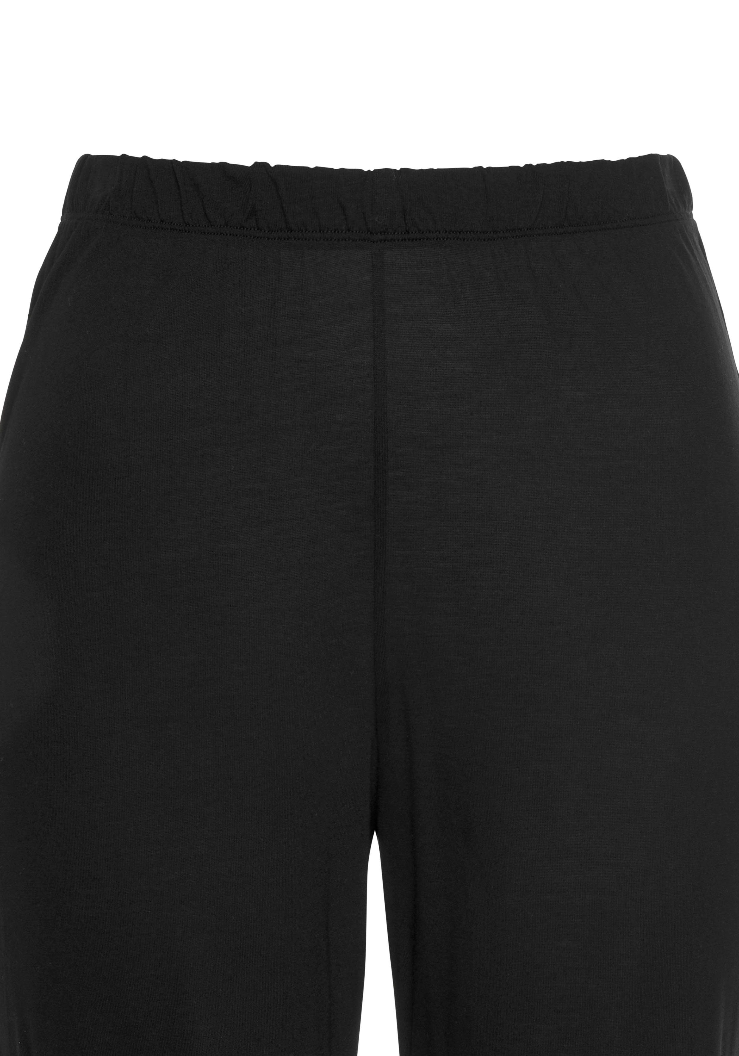 LASCANA Pyjama (2 tlg., 1 Stück) mit Spitzeneinsätzen