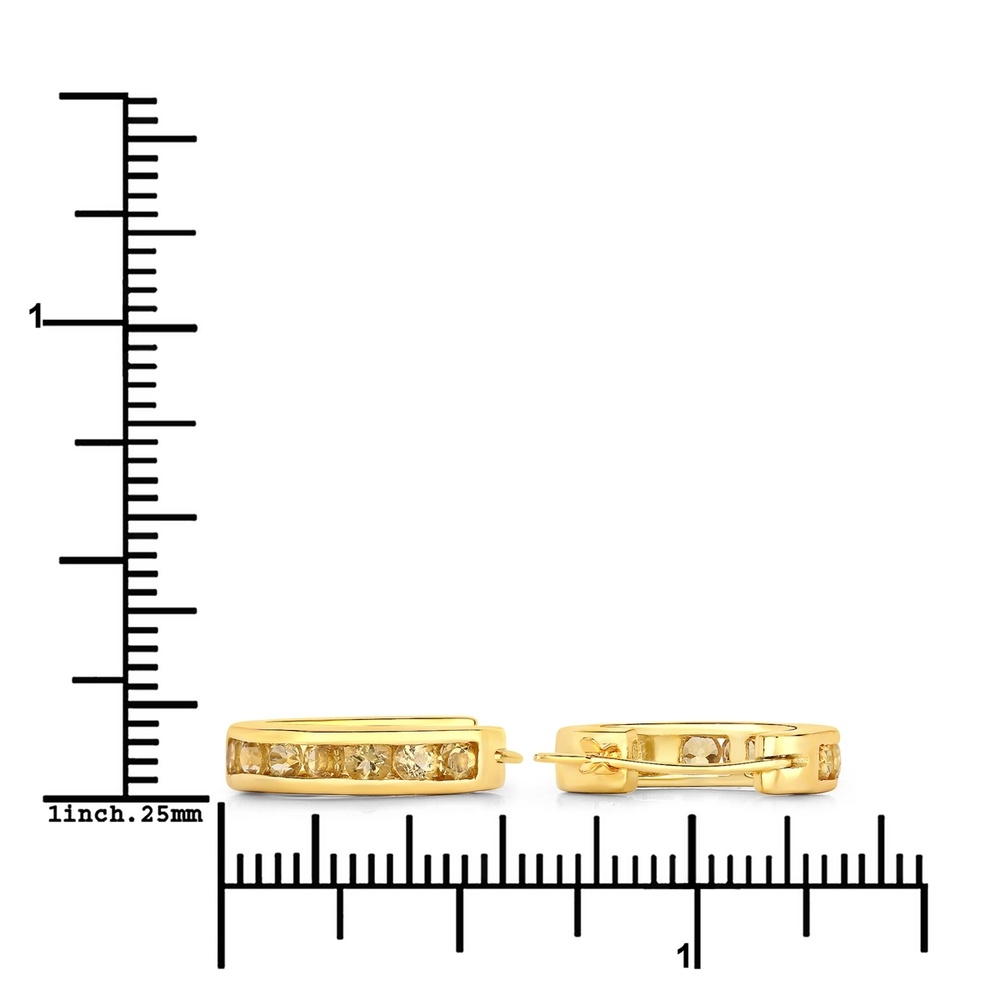Rafaela Donata Boucles doreilles Argent sterling Citrine en Or jaune Bijoux