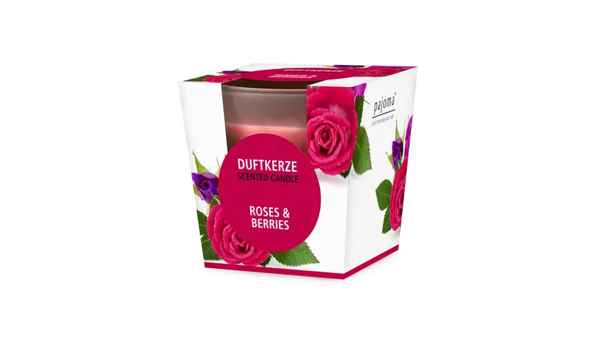 pajoma Duftkerze im Glas Roses & Berries rot