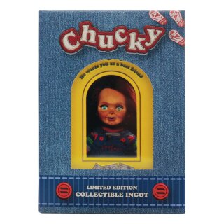 Chucky Die Mörderpuppe mit Spell Card Metallbarren Chucky (Limited Edition)