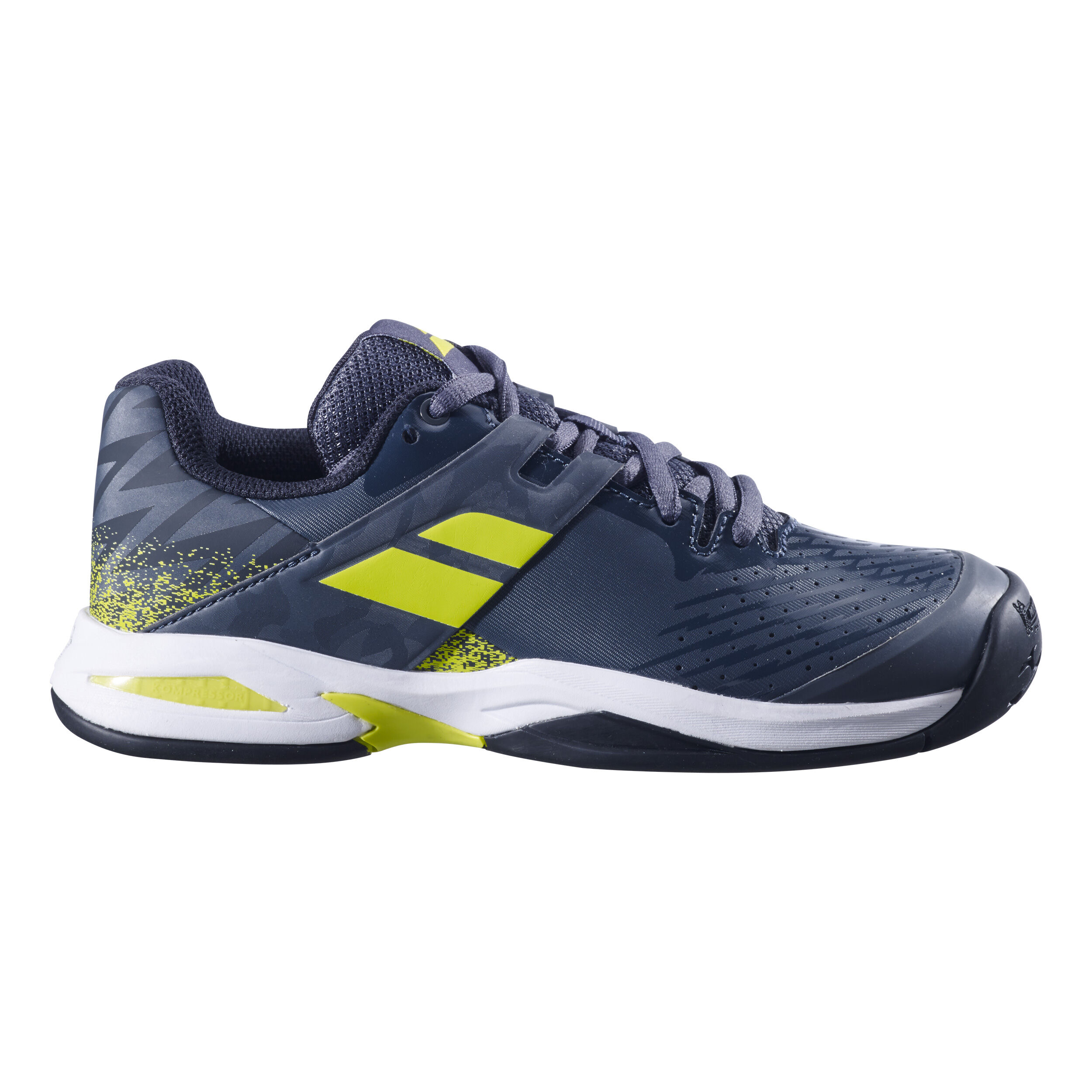 Propulse Allcourtschuh Kinder - Dunkelblau, Neongrün