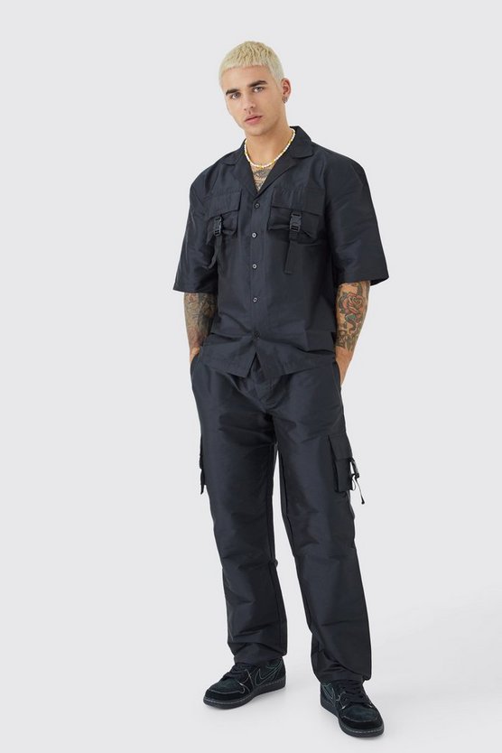 Kurzärmliges Utility-Hemd & Cargo-Hose